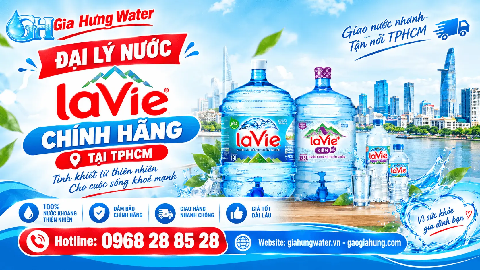 Gia Hưng Water: Đại Lý Nước LaVie TPHCM Gần Đây Chính Hãng Giao Nhanh