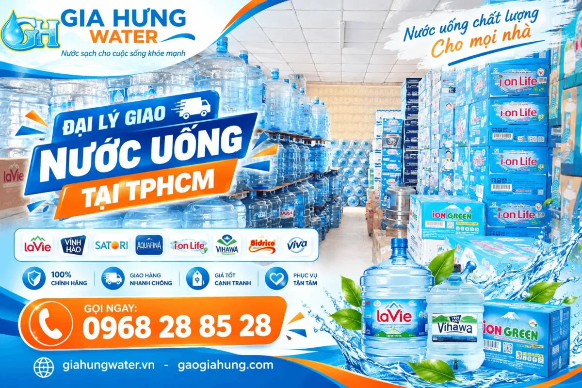 Đại lý giao nước uống tại TPHCM - Gia Hưng Water